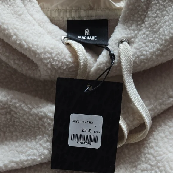 Men's Cream Fleece Hoodie